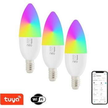 Immax NEO LITE SMART LED žárovka E14 6W barevná a bílá WiFi set 3ks (07716C)