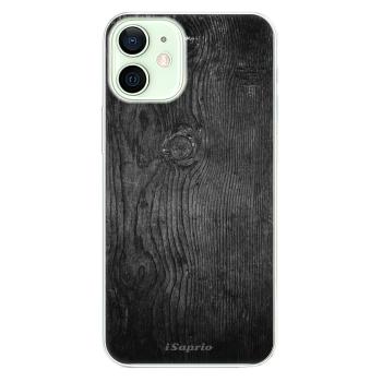 Odolné silikonové pouzdro iSaprio - Black Wood 13 - iPhone 12 mini