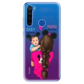 Odolné silikonové pouzdro iSaprio - Mama Mouse Brunette and Boy - Xiaomi Redmi Note 8T