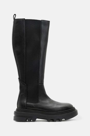 Kozačky AllSaints Monica Boot dámské, černá barva, na platformě, W059FB