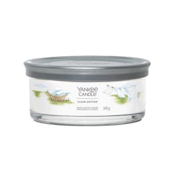 Yankee Candle Vonná svíčka Clean Cotton tumbler 5 knotů 340 g