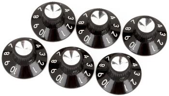 Fender Pure Vintage Black/Silver Skirted Amplifier Knobs