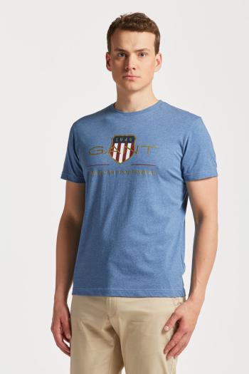 TRIČKO GANT D2. ARCHIVE SHIELD SS T-SHIRT DENIM BLUE MEL