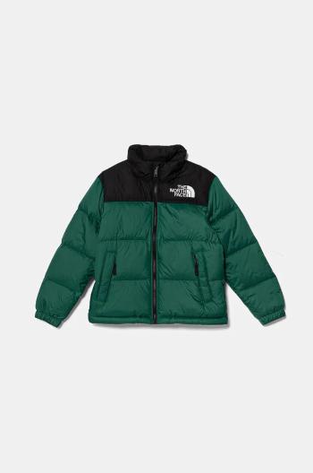 Dětská péřová bunda The North Face TEEN 1996 RETRO NUPTSE JACKET zelená barva, NF0A8A4CNL11