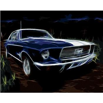 Zuty - Malování podle čísel - MODRÉ AUTO FORD MUSTANG, 80x100 cm, vypnuté plátno na rám (HRAmmb09031nad)