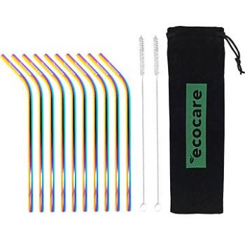 ECOCARE Kovová Brčka Set Rainbow Bent 10 ks (0750122022045)