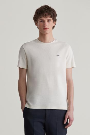 TRIČKO GANT TEXTURED SS TSHIRT CREAM