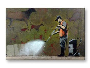 Obraz na plátně STREET ART - BANKSY 80x120 cm