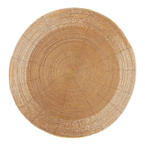 SHINE ON Prostírání s perlami 35 cm - zlatá