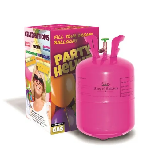 Helium na 20 bal/pr.23cm. a sada latex. balónků - chrom. stříbrná 7 ks, 30 cm - KINGOFBAL