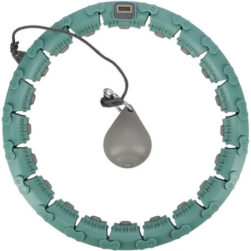 HMS FH04 Masážní hula hoop se závažím a počítadlem, tmavě zelená, velikost