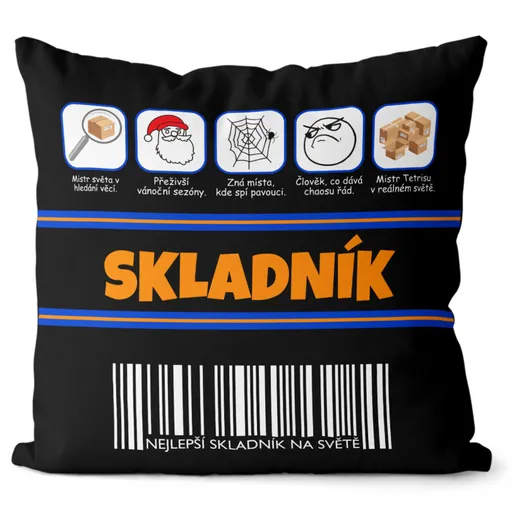 Polštář Skladník 100% (Velikost: 40 x 40 cm)