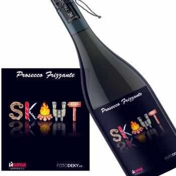 Víno Skaut – nápis (Druh Vína: Prosecco)