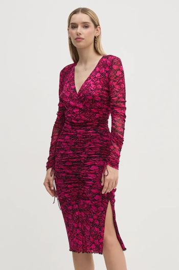 Šaty DIANE VON FURSTENBERG růžová barva, mini, DVFDL3S004