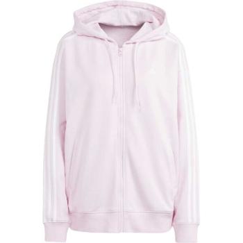 adidas 3-STRIPES FULL ZIP HOODIE Dámská mikina, růžová, velikost