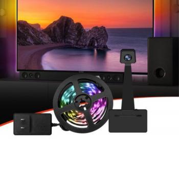 Digitális LED szalag szett kamerával , TV képernyő követő funkcióval , RGB + IC (digitális) , dimmelhető , 5.5m , WIFI/Bluetooth , TUYA , LEDISSIMO AMBIENT LIGHT , CSOMAGOLÁSSÉRÜLT