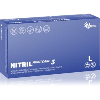 Espeon Nitril Moistcare3 Dark Blue nitrilové nepudrované rukavice s hydratačním účinkem velikost L 2x50 ks