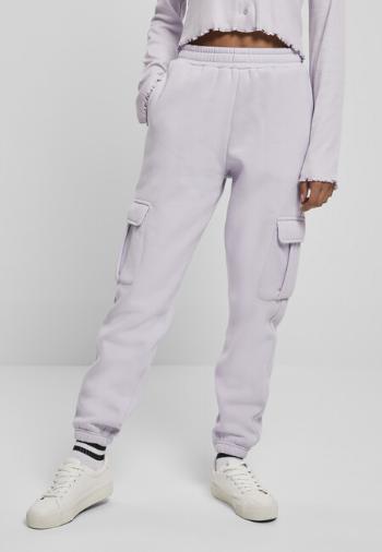 Urban Classics Ladies High Waits Cargo Sweat Pants softlilac - 4XL