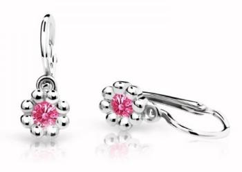 Cutie Jewellery Dětské náušnice z bílého zlata C2030-10-X-2 fuchsiová