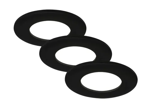 BRILONER 3ks sada LED vestavné svítidlo, pr. 8,5 cm, 5 W, 450 lm, černá IP44 BRI 7113-435