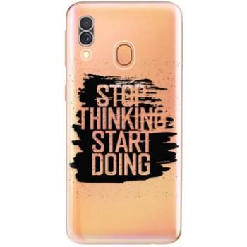 iSaprio Start Doing - black pro Samsung Galaxy A40 (stadob-TPU2-A40)