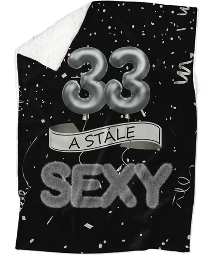 Deka Stále sexy – Černá (věk: 33, Podšití beránkem: ANO)