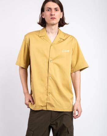 Carhartt WIP S/S Delray Shirt Bourbon/Wax M