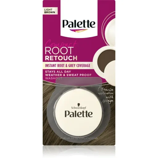 Schwarzkopf Palette Compact Root Retouch vlasový korektor odrostů a šedin s pudrovým efektem odstín Světle hnědý 3 g