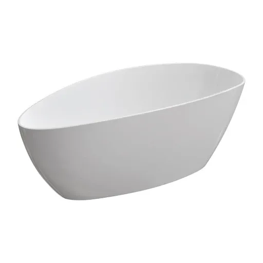 OMNIRES BARCELONA M+ Volně stojící vana, 156 x 71 cm, bílá lesk BARCELONA156BP