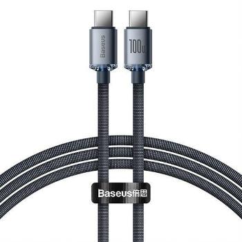 Kabel BASEUS Crystal Shine USB-C/USB-C 1,2m Black 100W