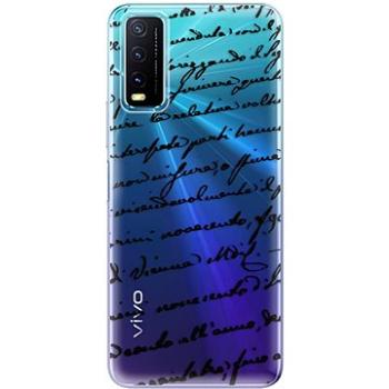 iSaprio Handwriting 01 - black pro Vivo Y20s (hawri01b-TPU3-vY20s)