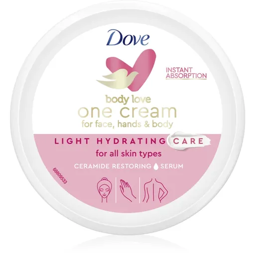 Dove Body Love Light Hydratation lehký krém na tělo a obličej 250 ml