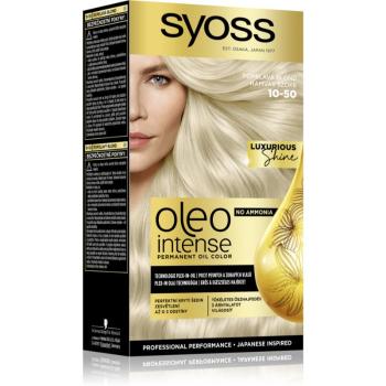 Syoss Oleo Intense permanentní barva na vlasy s olejem odstín 10-50 Popelavá blond 2x50 ml