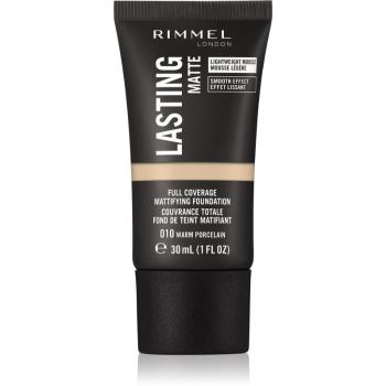 Rimmel Lasting Matte matující make-up odstín 010 Warm Porcelain 30 ml