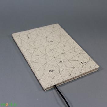 A/5 havi tervező 2026 - natúr vászon - hálómintás