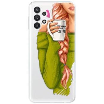 iSaprio My Coffe and Redhead Girl pro Samsung Galaxy A32 5G (coffread-TPU3-A32)