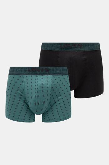 Boxerky Levi's 2-pack pánské, zelená barva, 37149-1039