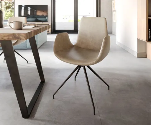 Jídelní židle Ilia-Flex křížová podnož zúžená černá mikrovlákno