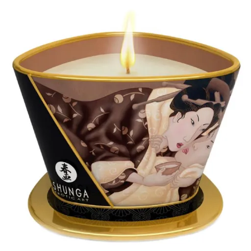Shunga Libido stimulující masážní svíčka Warm Chocolate