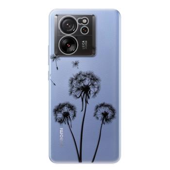 Odolné silikonové pouzdro iSaprio - Three Dandelions - black - Xiaomi 13T / 13T Pro