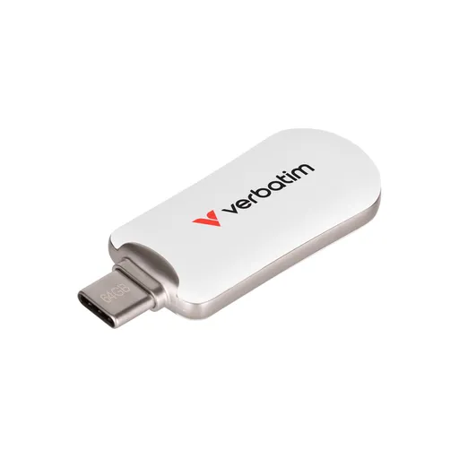 VERBATIM Plectra 512GB USB-C 3.2 Gen 1 bílá