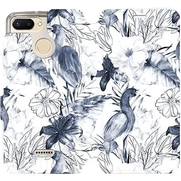 Flipové pouzdro na mobil Xiaomi Redmi 6 - MX09S Modravé květy (5903516032983)