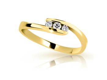 Cutie Jewellery Něžný prsten ze žlutého zlata se zirkonem Z6869-2072-10-X-1 52 mm