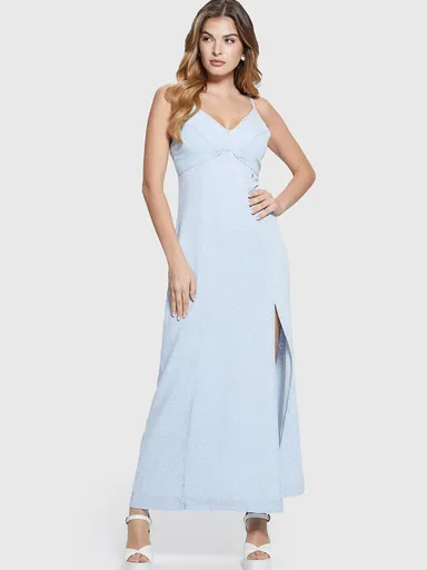 Guess dámské světle modré šaty W4GK93D4YZ4 L