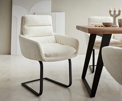 Jídelní židle Abelia-Flex s područkami konzolová podnož plochá