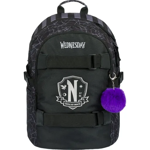 BAAGL Školní batoh Skate Wednesday Nevermore