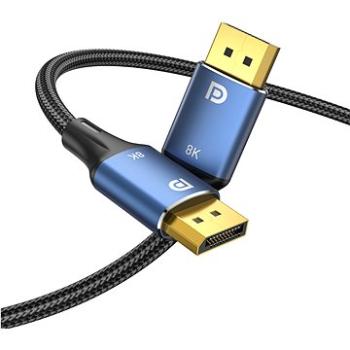 Vention Cotton Braided DP (DisplayPort) 1.4 Cable 8K 1.5m Blue Aluminum Alloy Type (HCELG)