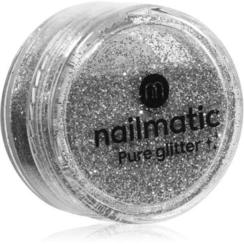 Nailmatic Pure Glitter třpytky na obličej i tělo Small Silver Glitter 3 g