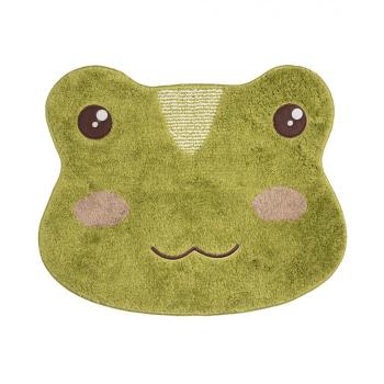 Zelená koupelnová předložka hlava žabky Frog - 60*48*1 cm BM0005