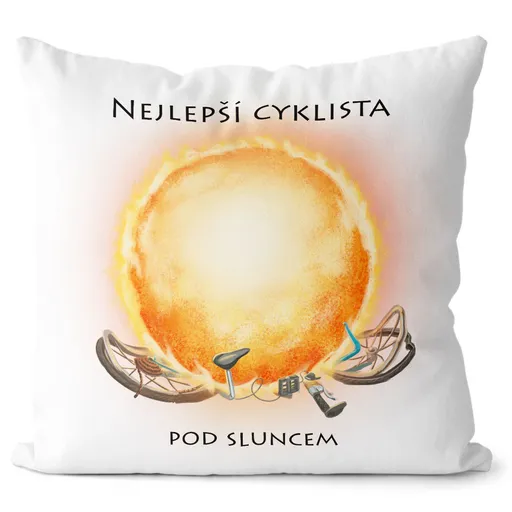 Polštářek Cyklista pod sluncem (Velikost: 40 x 40 cm)